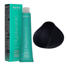 KAPOUS Hyaluronic Крем-краска, 1.1 Иссиня-черный (100 мл)