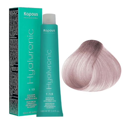 KAPOUS Hyaluronic Крем-краска, 10.016 Платиновый блондин пастельный жемчужный (100 мл)