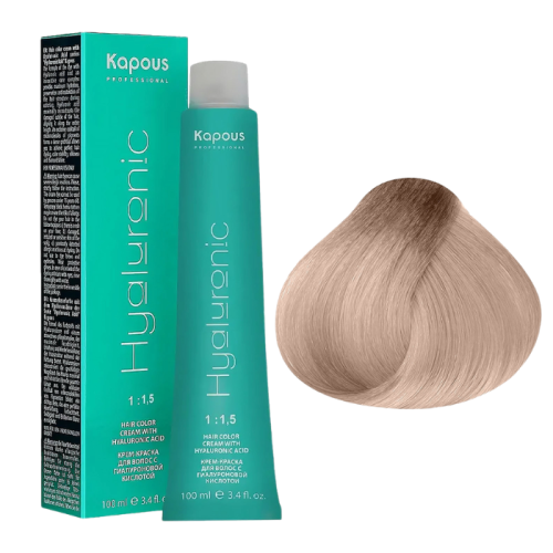 KAPOUS Hyaluronic Крем-краска, 10.23 Платиновый блондин перламутровый (100 мл)