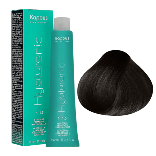 KAPOUS Hyaluronic Крем-краска, 3.0 Темно-коричневый (100 мл)