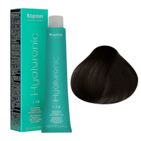 KAPOUS Hyaluronic Крем-краска, 3.00 Темно-коричневый интенсивный (100 мл)