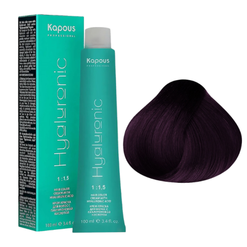 KAPOUS Hyaluronic Крем-краска, 4.2 Коричневый фиолетовый (100 мл)