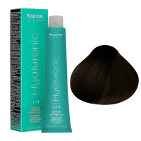KAPOUS Hyaluronic Крем-краска, 4.81 Коричневый какао пепельный (100 мл)