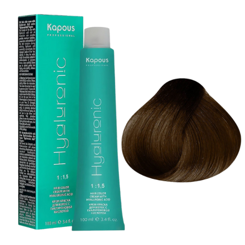 KAPOUS Hyaluronic Крем-краска, 5.3 Светлый коричневый золотистый (100 мл)