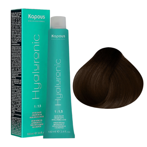 KAPOUS Hyaluronic Крем-краска, 5.35 Светлый коричневый каштановый (100 мл)