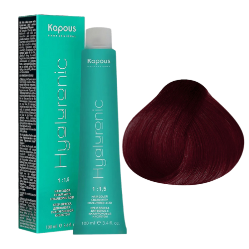 KAPOUS Hyaluronic Крем-краска, 5.66 Светлый коричневый красный интенсивный (100 мл)