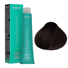 KAPOUS Hyaluronic Крем-краска, 5.81 Светлый коричневый шоколадно-пепельный (100 мл)