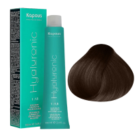 KAPOUS Hyaluronic Крем-краска, 6.07 Темный блондин натуральный холодный (100 мл)
