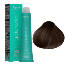 KAPOUS Hyaluronic Крем-краска, 6.07 Темный блондин натуральный холодный (100 мл)