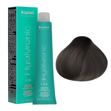 KAPOUS Hyaluronic Крем-краска, 6.18 Темный блондин лакричный (100 мл)