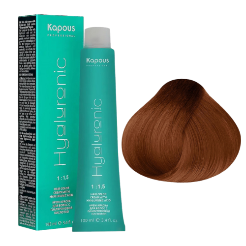 KAPOUS Hyaluronic Крем-краска, 6.43 Темный блондин медный золотистый (100 мл)