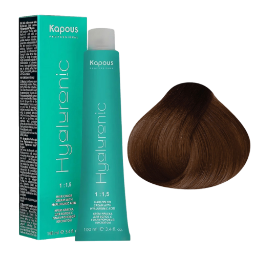 KAPOUS Hyaluronic Крем-краска, 6.45 Темный блондин медный махагоновый (100 мл)