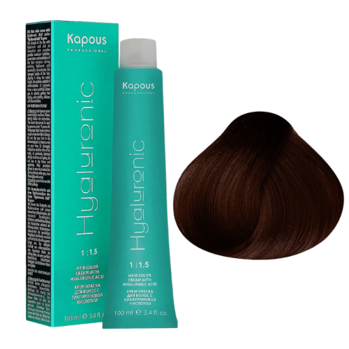 KAPOUS Hyaluronic Крем-краска, 6.8 Темный блондин капучино (100 мл)