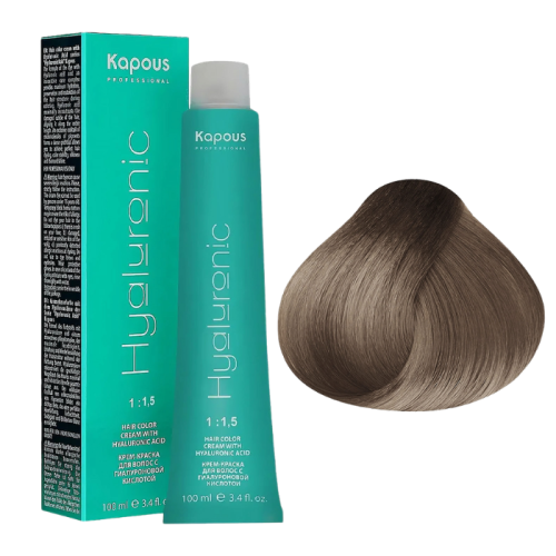 KAPOUS Hyaluronic Крем-краска, 7.21 Блондин перламутровый пепельный (100 мл)