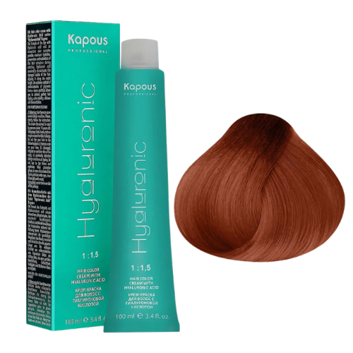 KAPOUS Hyaluronic Крем-краска, 7.44 Блондин медный интенсивный (100 мл)