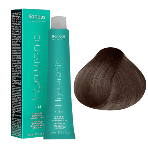 KAPOUS Hyaluronic Крем-краска, 7.81 Блондин карамельно-пепельный (100 мл)