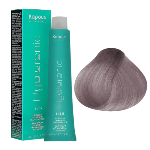KAPOUS Hyaluronic Крем-краска, 8.12 Светлый блондин пепельный перламутровый (100 мл)