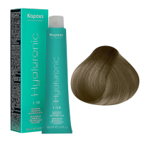 KAPOUS Hyaluronic Крем-краска, 8.21 Светлый блондин перламутровый пепельный (100 мл)