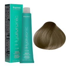 KAPOUS Hyaluronic Крем-краска, 8.21 Светлый блондин перламутровый пепельный (100 мл)