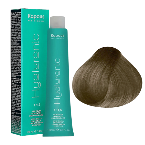 KAPOUS Hyaluronic Крем-краска, 8.21 Светлый блондин перламутровый пепельный (100 мл)