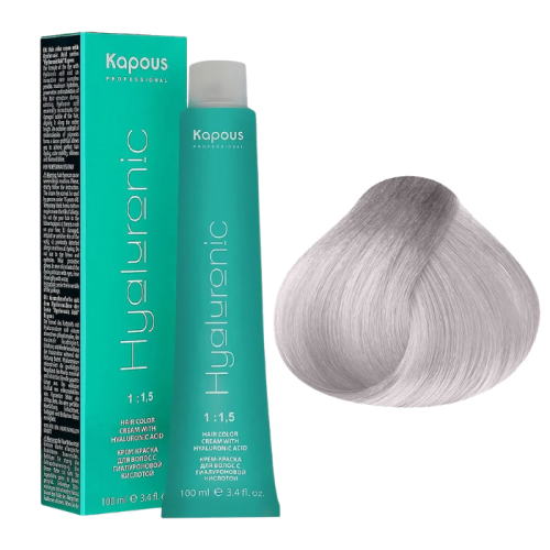 KAPOUS Hyaluronic Крем-краска, 9.012 Очень светлый блондин прозрачный табачный (100 мл)