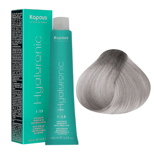 KAPOUS Hyaluronic Крем-краска, 9.12 Очень светлый блондин пепельный перламутровый (100 мл)