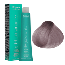 KAPOUS Hyaluronic Крем-краска, 911 Осветляющий серебристый пепельный (100 мл)