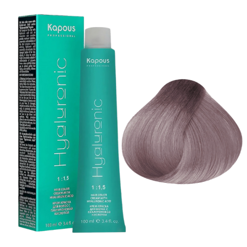KAPOUS Hyaluronic Крем-краска, 911 Осветляющий серебристый пепельный (100 мл)