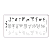 KAPOUS «Crazy story» Animal print 1, пластина для стемпинга