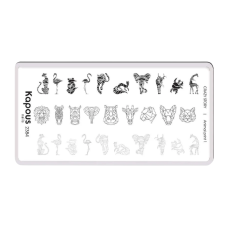 KAPOUS «Crazy story» Animal print 1, пластина для стемпинга