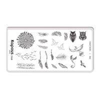 KAPOUS «Crazy story» Bird, пластина для стемпинга