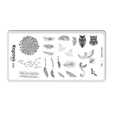 KAPOUS «Crazy story» Bird, пластина для стемпинга