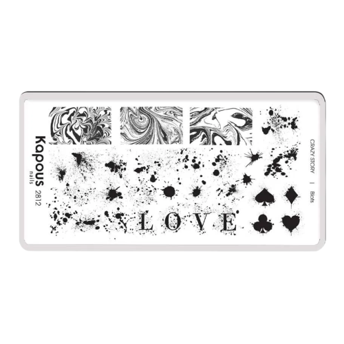 KAPOUS «Crazy story» Blots, пластина для стемпинга