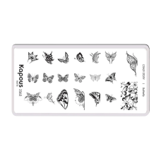 KAPOUS «Crazy story» Butterfly, пластина для стемпинга