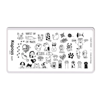 KAPOUS «Crazy story» Cats and dogs, пластина для стемпинга 