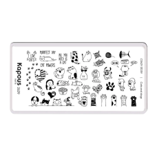 KAPOUS «Crazy story» Cats and dogs, пластина для стемпинга 