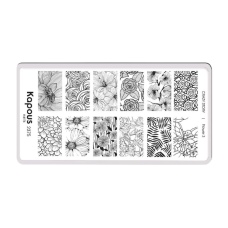 KAPOUS «Crazy story» Flower 3, пластина для стемпинга