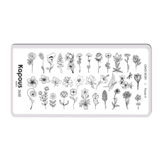 KAPOUS «Crazy story» Flower 4, пластина для стемпинга