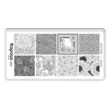 KAPOUS «Crazy story» Flower 5, пластина для стемпинга