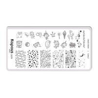 KAPOUS «Crazy story» Funny 1, пластина для стемпинга