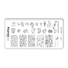 KAPOUS «Crazy story» Funny 1, пластина для стемпинга