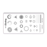 KAPOUS «Crazy story» Geometry 4, пластина для стемпинга