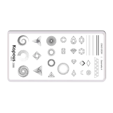 KAPOUS «Crazy story» Geometry 4, пластина для стемпинга