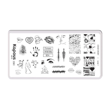 KAPOUS «Crazy story» Love 1, пластина для стемпинга