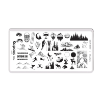 KAPOUS «Crazy story» Mountains, пластина для стемпинга 