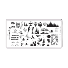 KAPOUS «Crazy story» Mountains, пластина для стемпинга 