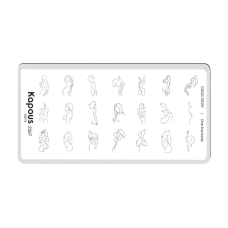 KAPOUS «Crazy story» One line body, пластина для стемпинга