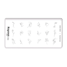 KAPOUS «Crazy story» One line face, пластина для стемпинга