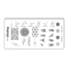 KAPOUS «Crazy story» Ornament 4, пластина для стемпинга