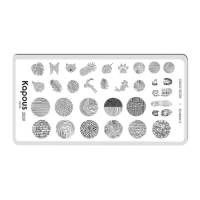 KAPOUS «Crazy story» Scribble 3, пластина для стемпинга